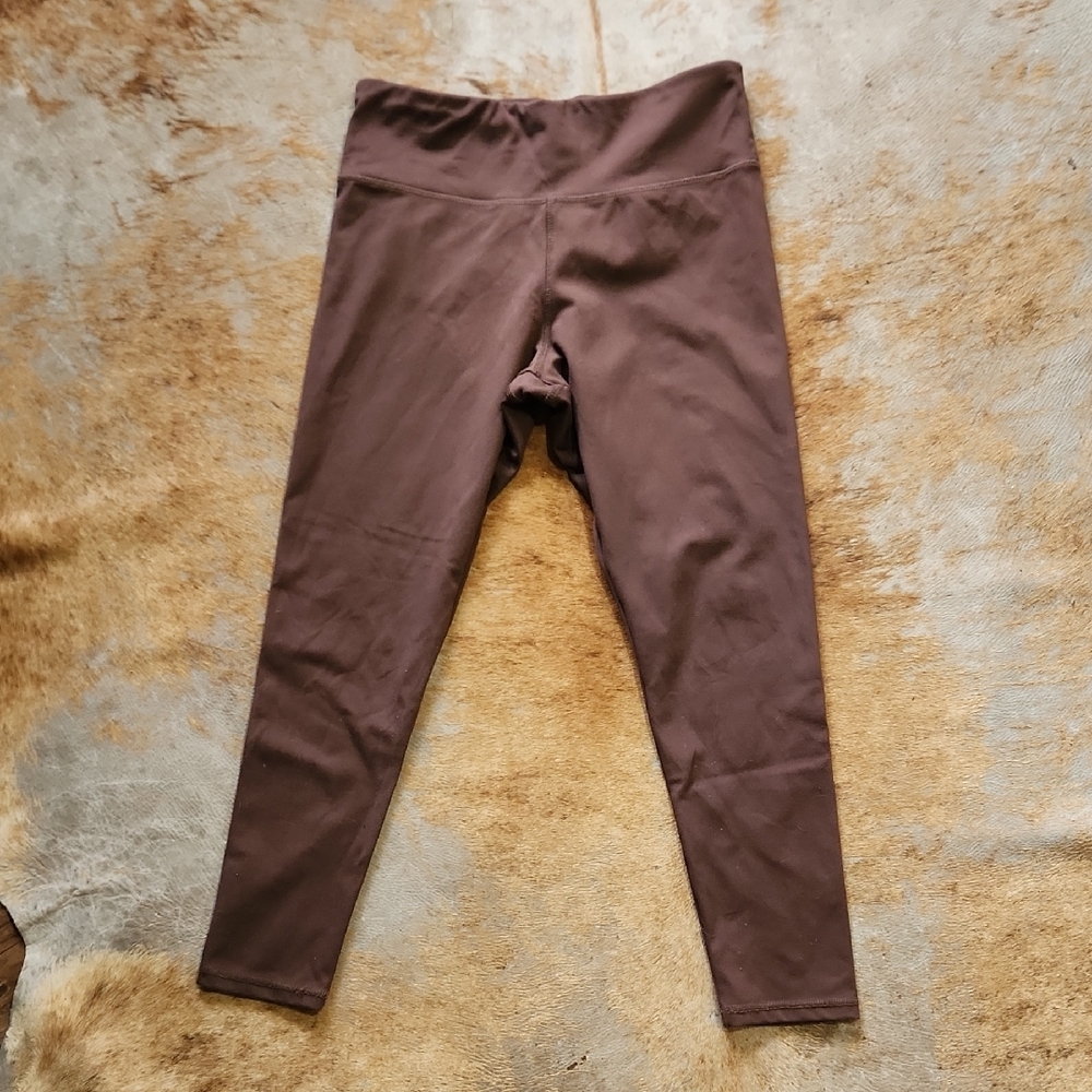 Brown Jockey Cropped Leggings